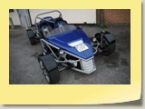 The blue was painted on and the cycle wings are black get coat
